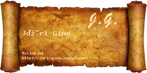 Jári Gina névjegykártya